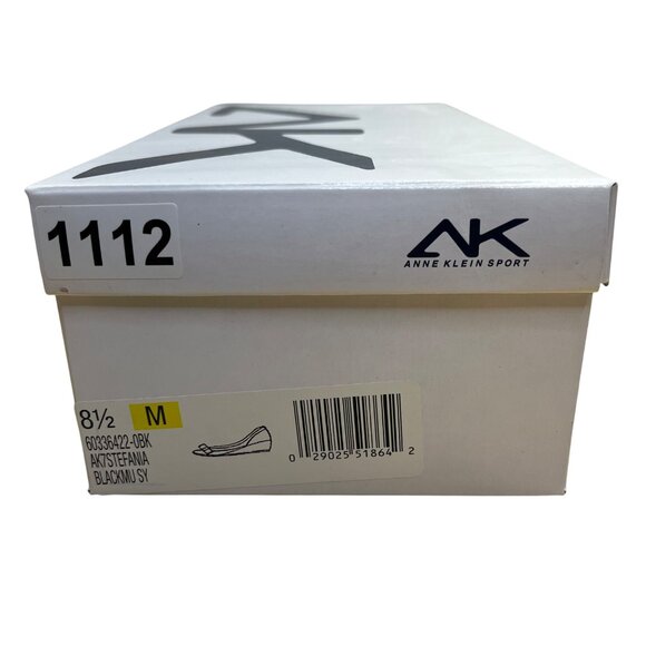 Anne Klein Sport Women’s Black Patent Leather Bow Slip-On Wedge Pumps Size 8.5M - Picture 9 of 10